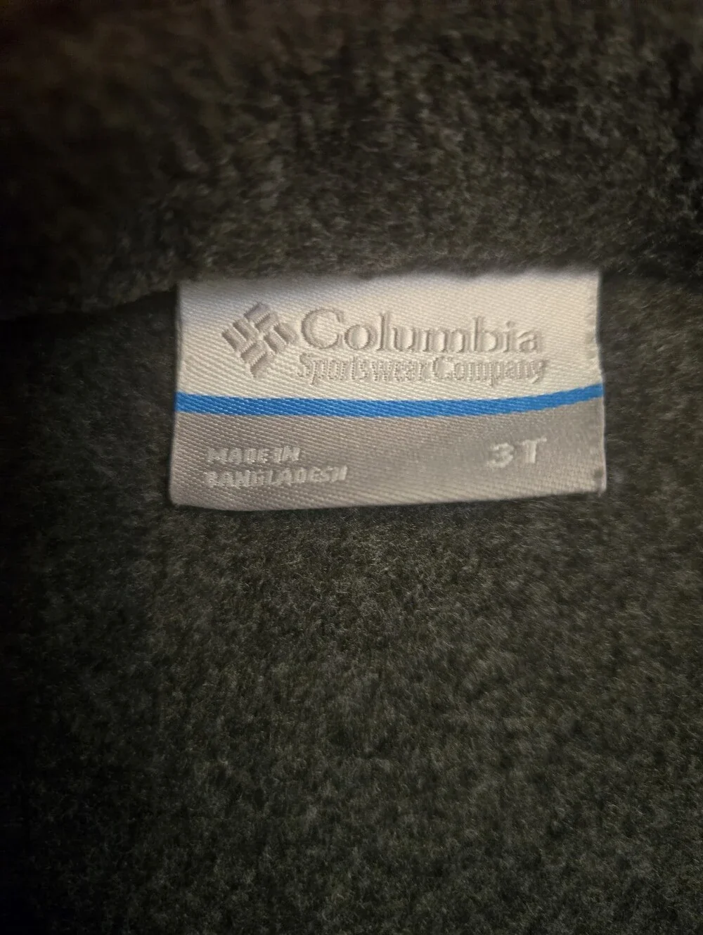 Columbia Toddler Charcoal Black Full-Zip Fleece Jacket